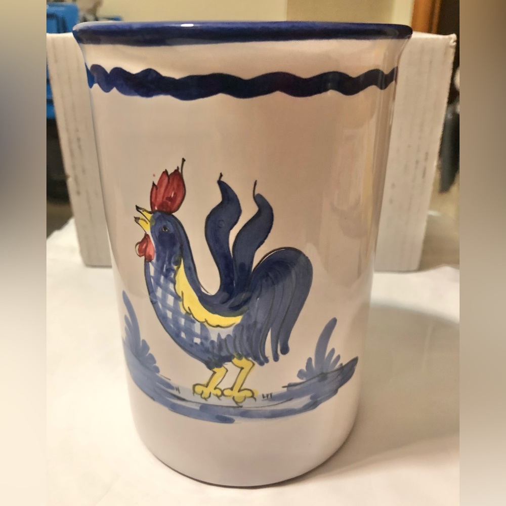 Lilian Vernon Utensil Holder Made in Italy Hand painted